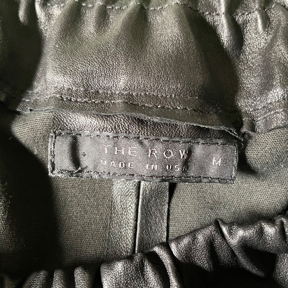 THE ROW - Orshen ruched black lambskin leather leggings - MEDIUM - Picture 6 of 6